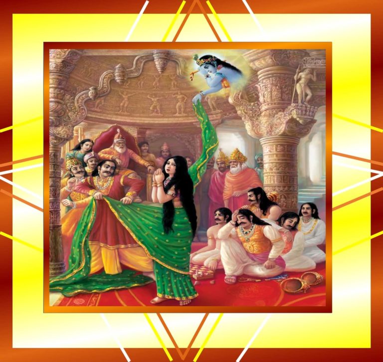 Krishna protects Draupadi by giving her Saree on Akshaya Tritiya