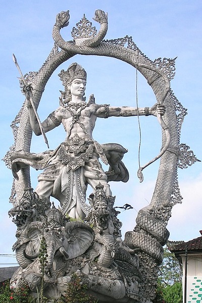 Arjuna in a warrior Pose