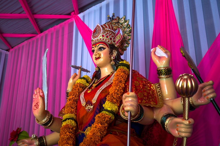 Durga Saptashati Path in Mandir