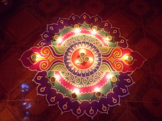 Rangoli for Grah Pravesh Puja