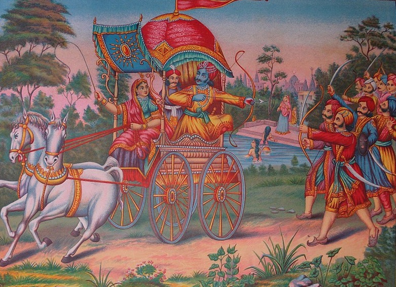 Subhadra and Arjuna run away with Lord Krishna blessings